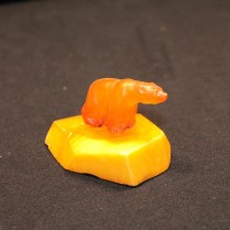 Vintage amber souvenir Bear on ice floe